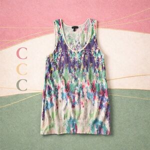 Escada Multicolor Abstract Tank Top size small
